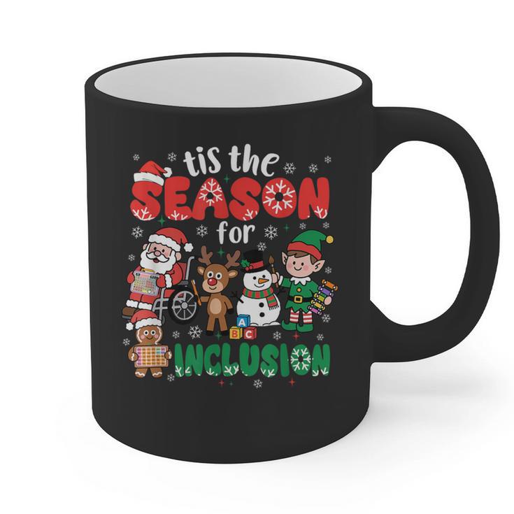 Christmas Sped Teacher Tis The Season For Inclusion Women Graphic Print Coffee Mug