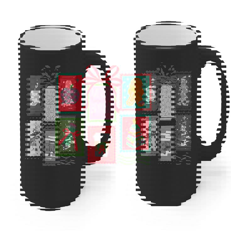Christmas Teacher Stamps Graphic Print Coffee Mug