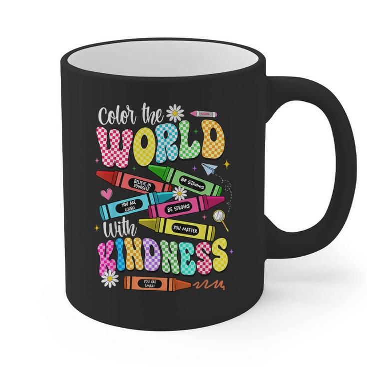 Color The World With Kindness Teacher Back To School Graphic Print Coffee Mug