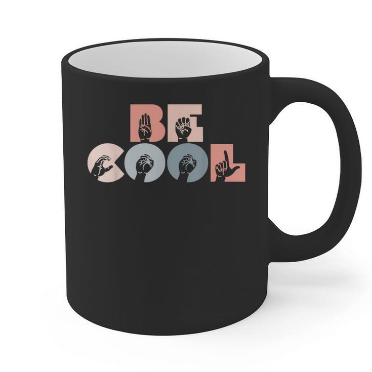 Cool Sign Language ASL Teacher Deaf People ASL Interpreter Graphic Print Coffee Mug