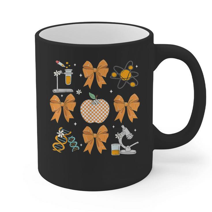 Coquette Bow Fall Science Teacher Stem Teacher Thanksgiving Graphic Print Coffee Mug