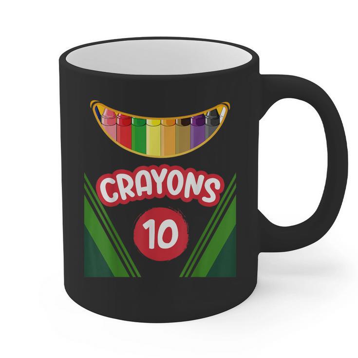 Crayon Box Fun Teacher Student Crayon Squad Halloween 2022 Graphic Print Coffee Mug