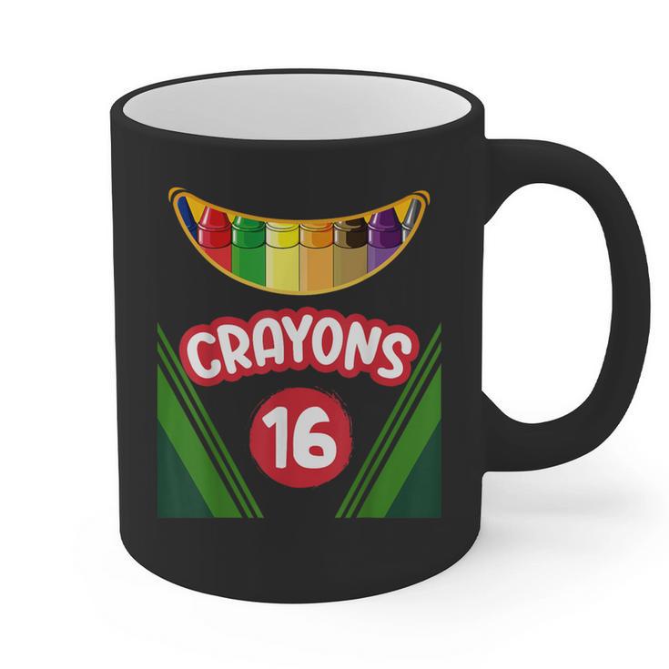 Crayon Box Fun Teacher Student Crayon Squad Halloween 2023 Graphic Print Coffee Mug