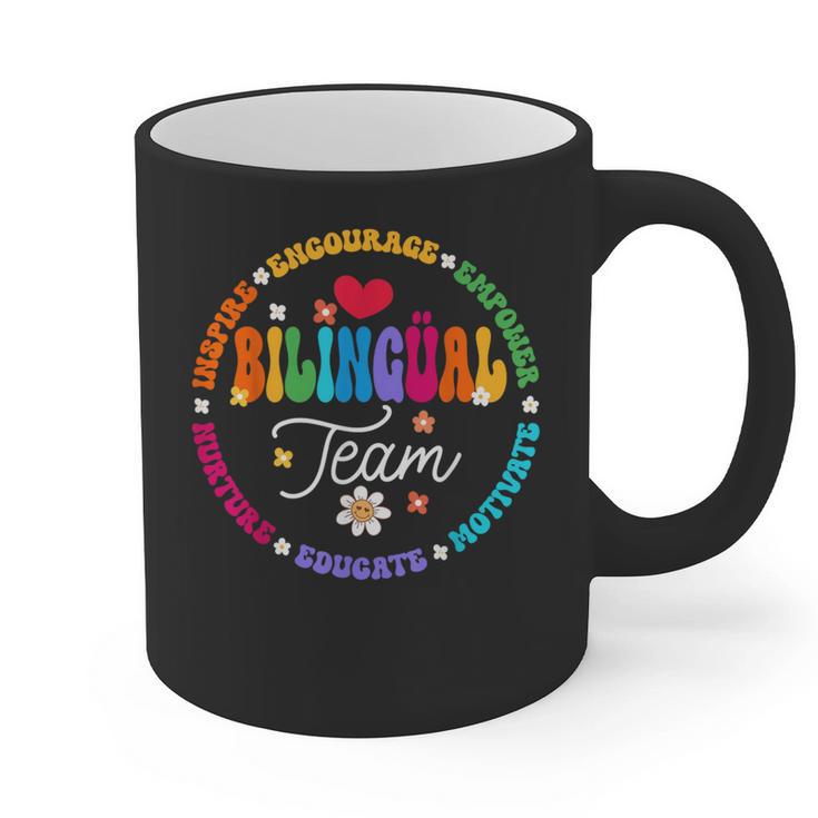 Cultivando Bilingues Dual Language Bilingual Team Teacher Graphic Print Coffee Mug