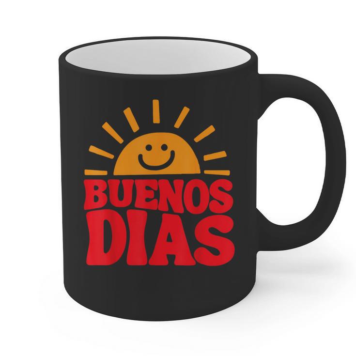 Cute Bilingual Spanish Teacher Buenos Dias Sunshine Graphic Print Coffee Mug