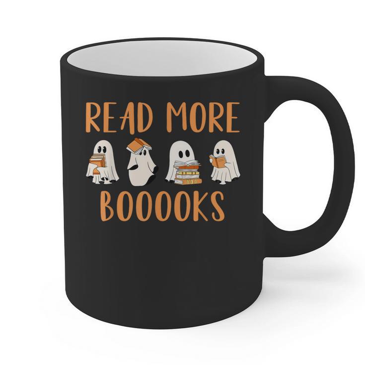 Cute Booooks Ghost Read More Books Teacher Halloween Graphic Print Coffee Mug