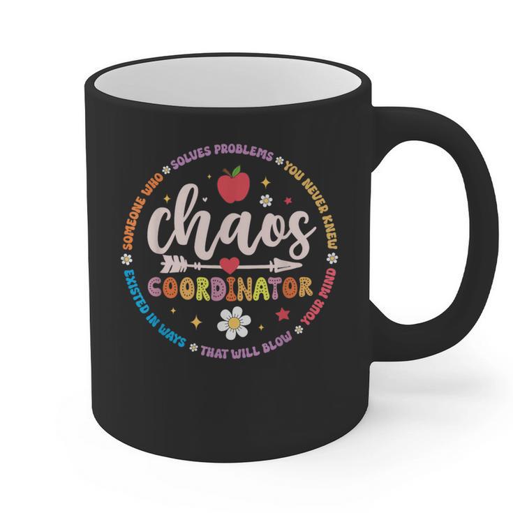 Cute Chaos Coordinator Teacher First Day Of School Graphic Print Coffee Mug
