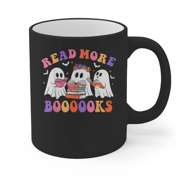 Cute Ghost Read More Books Lover Teacher Halloween Costume Graphic Print Coffee Mug