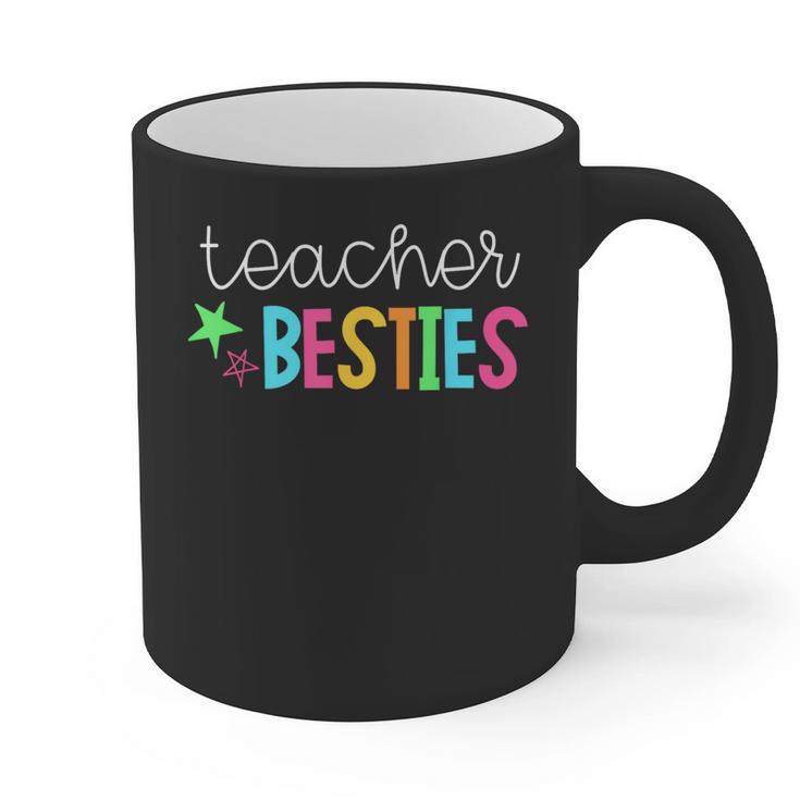 Cute Teacher Shirt Teacher Besties Graphic Print Coffee Mug
