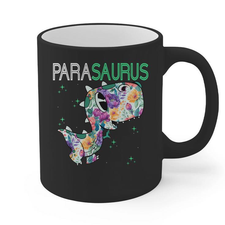 Dino Para Professional Teacher Collection T-Rex Dinosaur Paraeducator Assistant Teacher Graphic Print Coffee Mug