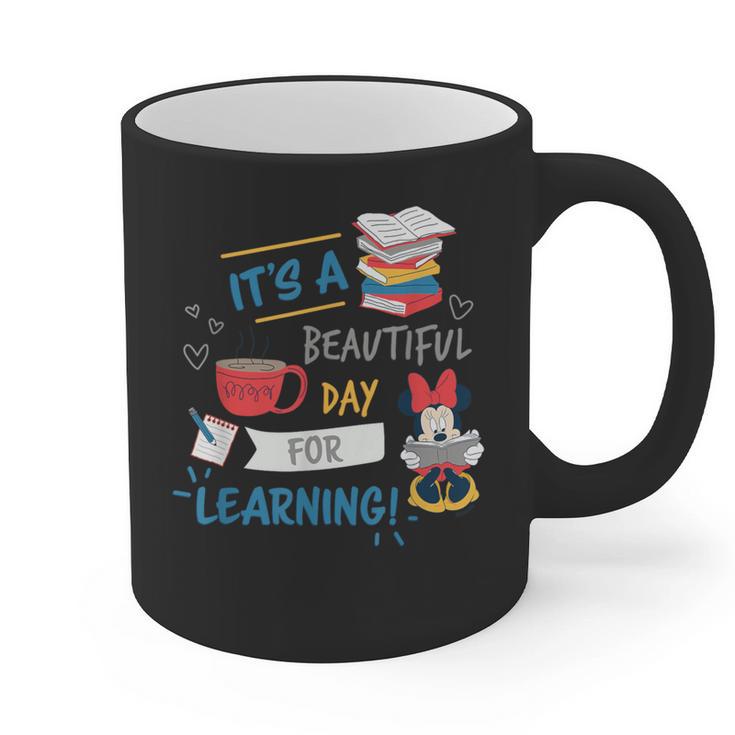 Disney Minnie Mouse Beautiful Day For Learning Teacher's Day Graphic Print Coffee Mug
