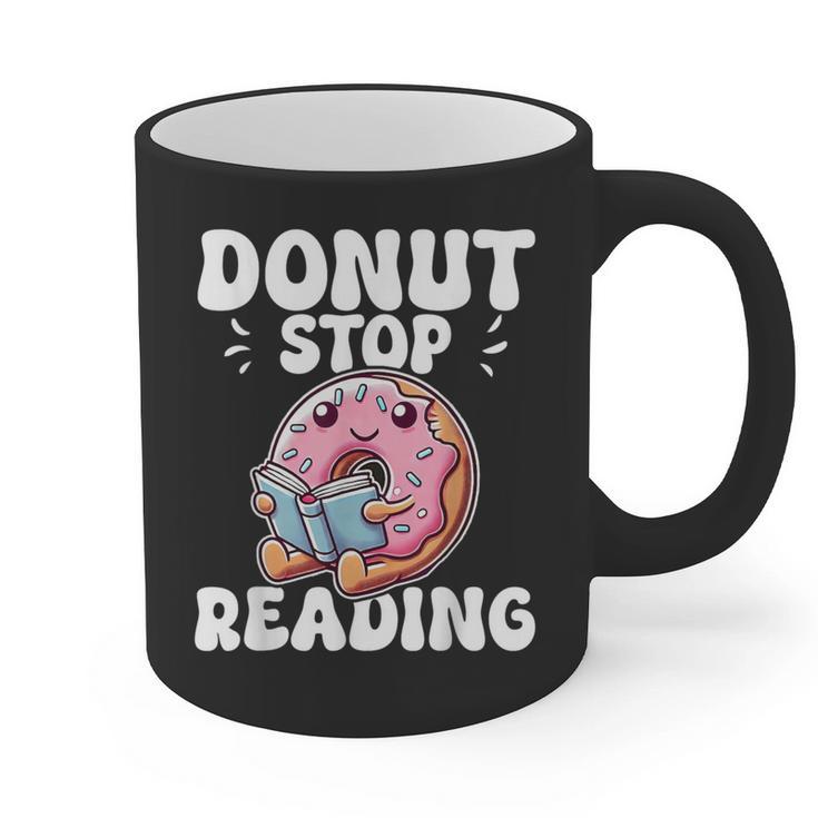Donut Stop Reading Kawaii Teacher Preschool Kindergarten Graphic Print Coffee Mug