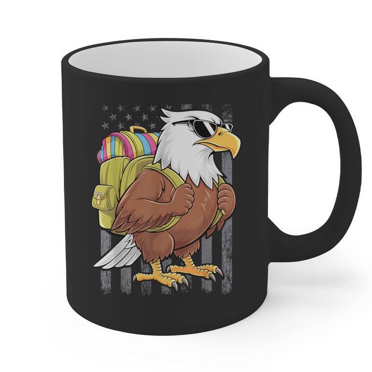 Eagle First Day Of School Teacher Back To School Eagle Graphic Print Coffee Mug
