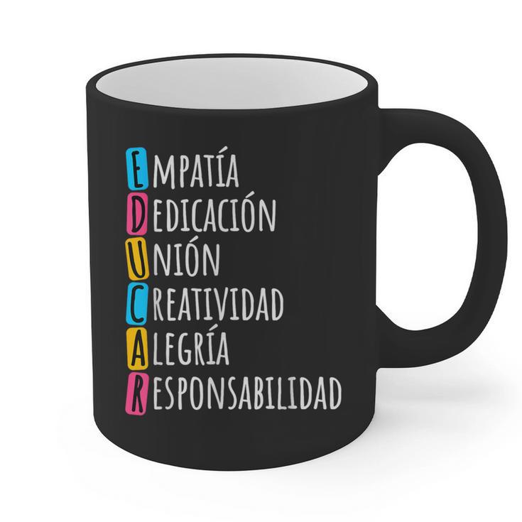 Educar Bilingual Spanish Teacher Graphic Print Coffee Mug
