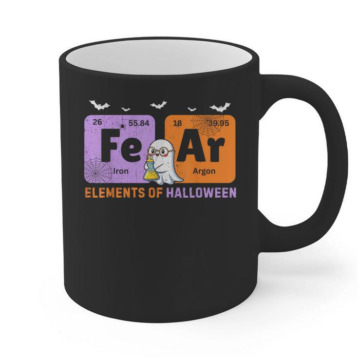 Elements Of Halloween Fear Periodically Chemistry Teacher Graphic Print Coffee Mug