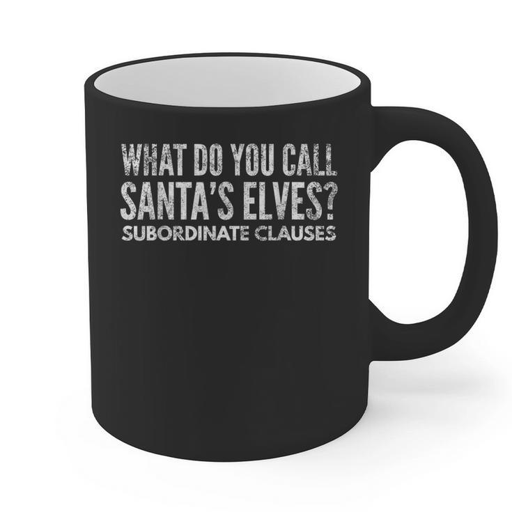English Teacher About Grammar And Christmas Graphic Print Coffee Mug