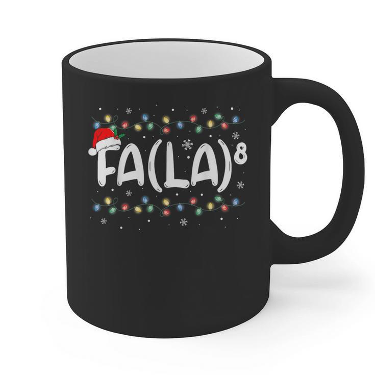 FA LA8 Christmas Santa Fa La Math Teacher Men Women Graphic Print Coffee Mug