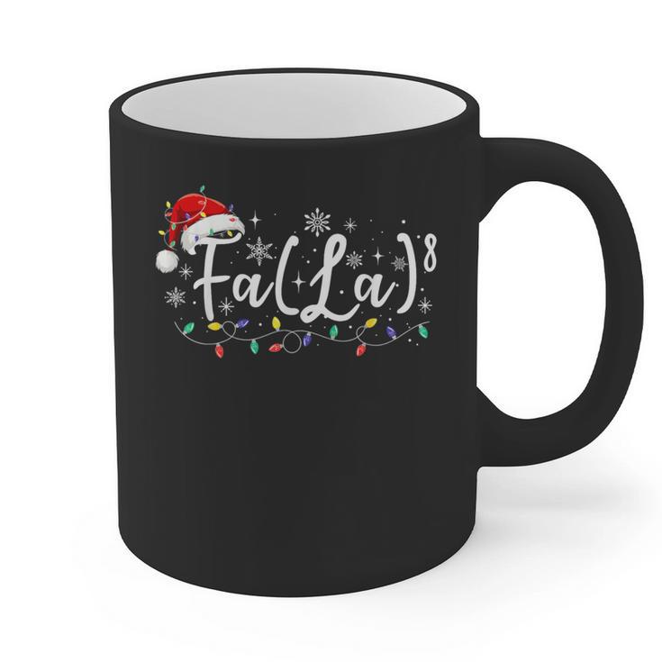 FA LA8 Christmas Santa Fa La Math Teacher Student Graphic Print Coffee Mug