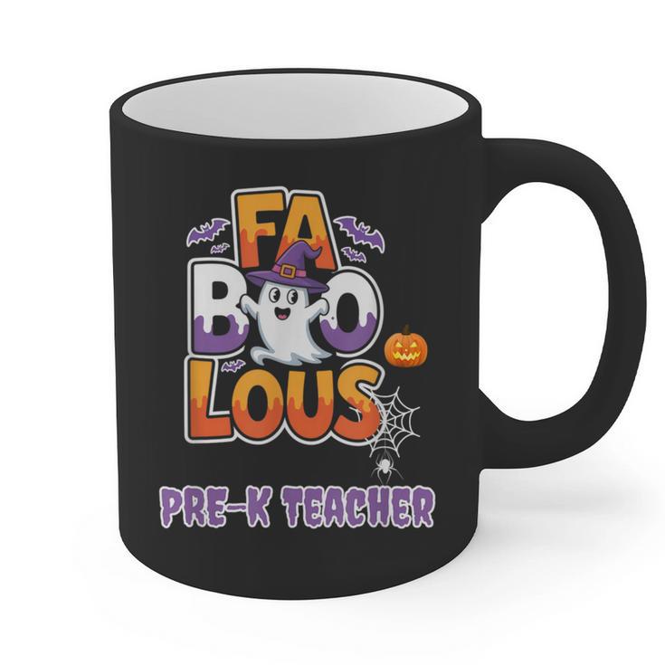 Fabulous Pre-K Teacher Halloween Costume Classroom Outfit Graphic Print Coffee Mug