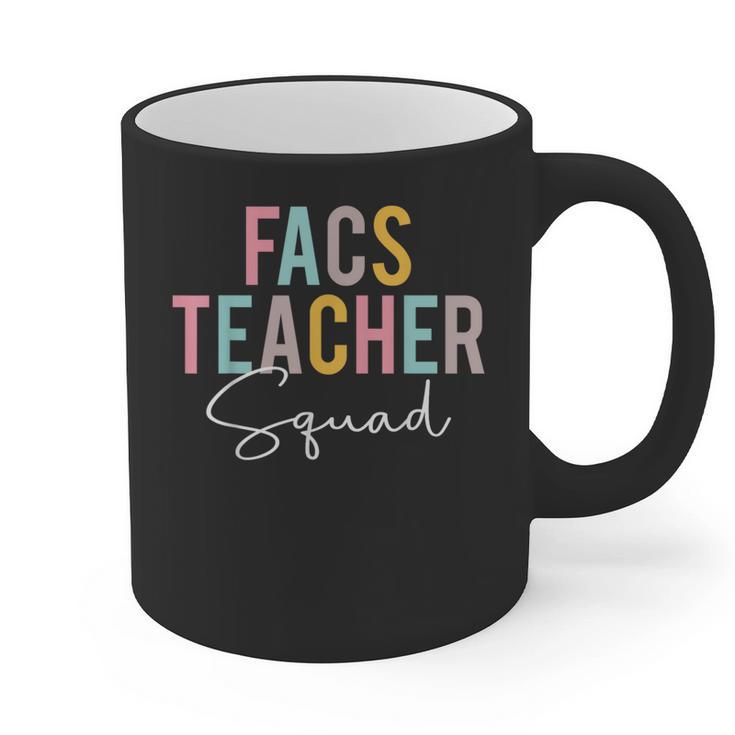 FACS Teacher Squad Colorful Appreciation Day Back To School Men Women Girls Kids Graphic Print Coffee Mug