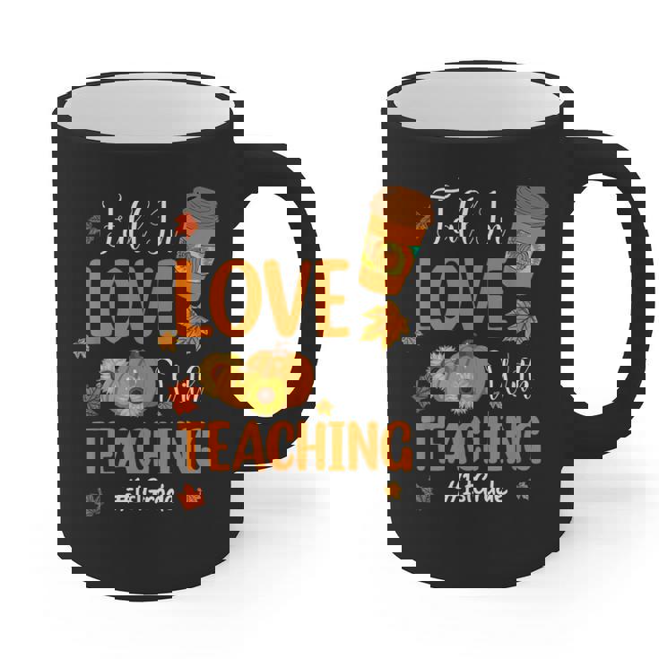Fall In Love With Teaching 1st Grade Teacher Thanksgiving For Men Women Girls Kids Graphic Print Coffee Mug