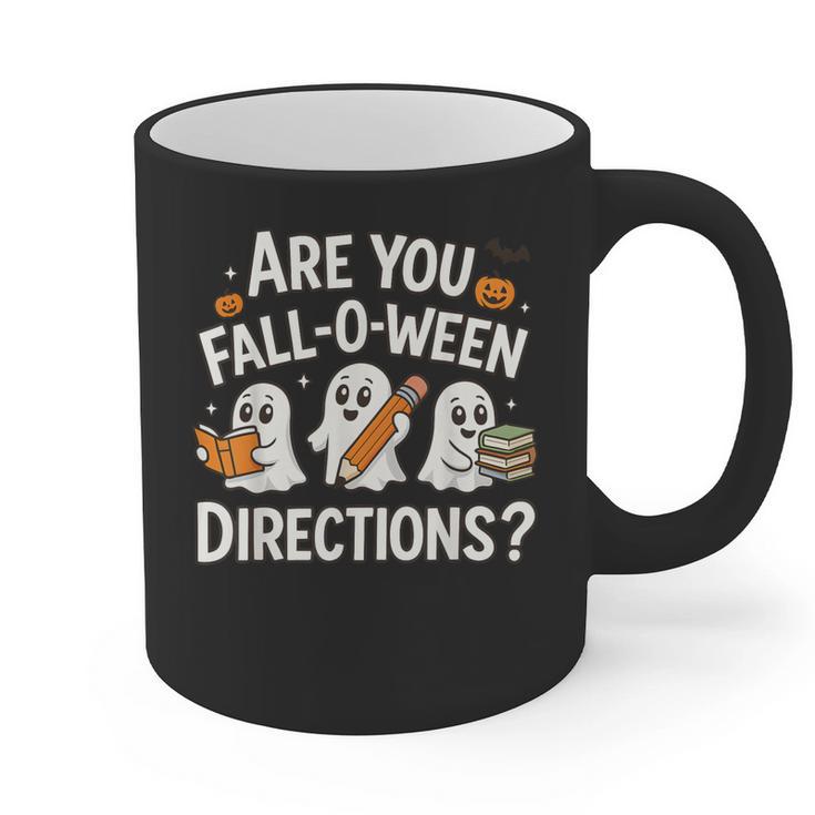 Are You Fall O Ween Directions Halloween Teacher Ghosts Graphic Print Coffee Mug