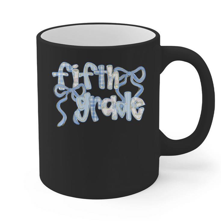 Fifth Grade Team Coquette Bow 5th Grade Teacher Girl Kid Graphic Print Coffee Mug