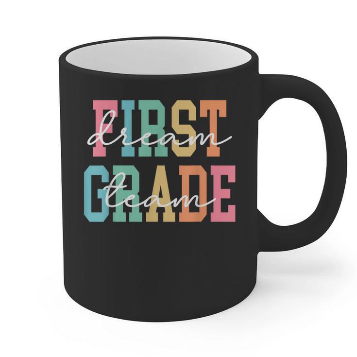 First Grade Dream Team Back To School 1st Grade Teacher Graphic Print Coffee Mug