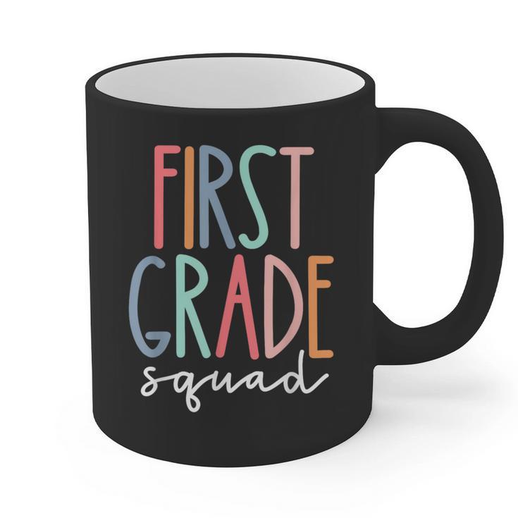 First Grade Squad 1st Grade Teacher Crew Back To School Team Graphic Print Coffee Mug
