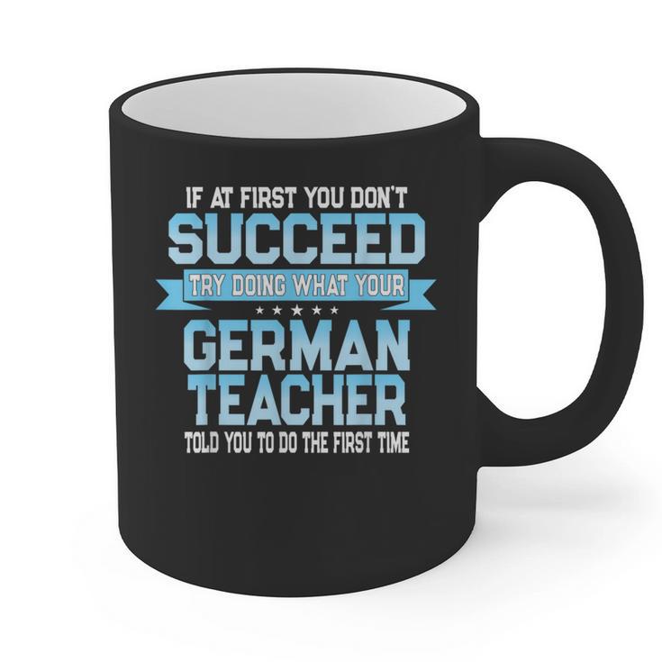 Fun German Teacher Appreciation Language Class Saying Graphic Print Coffee Mug