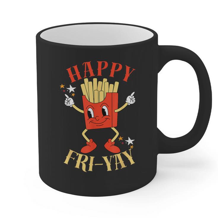 Fun Teacher Happy Fri Yay French Fries Friday Lovers Graphic Print Coffee Mug
