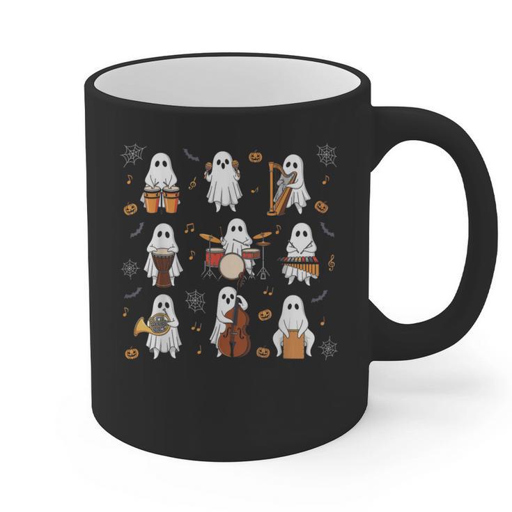 Ghost Music Teacher Halloween Musician Costume Graphic Print Coffee Mug