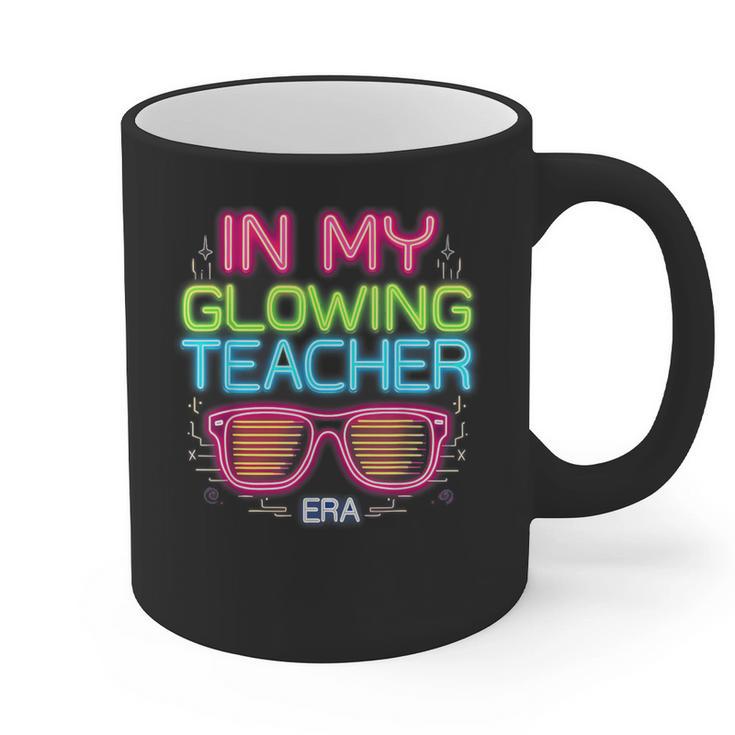 In My Glowing Teacher Era Groovy Colorful Bright Graphic Print Coffee Mug
