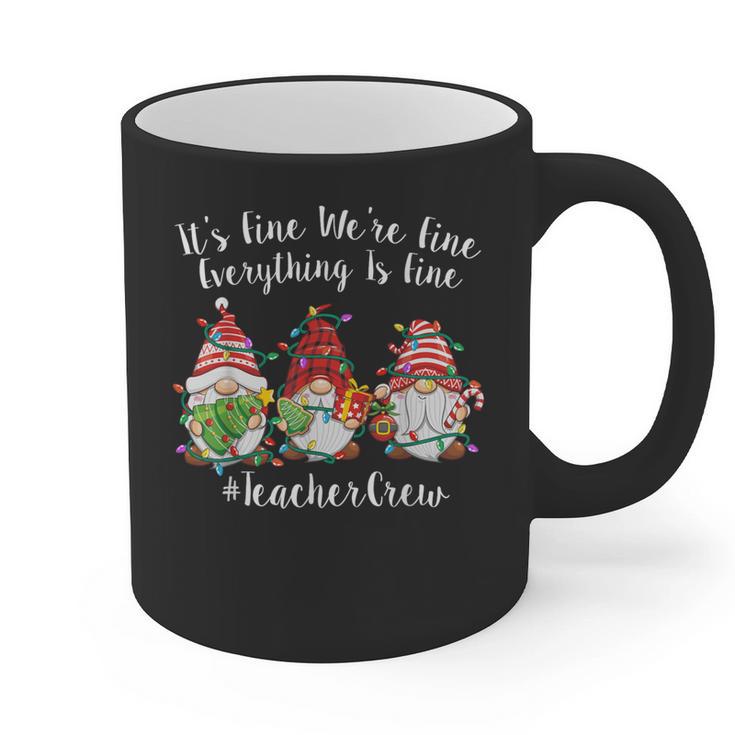 Gnome It's Fine I'm Fine Everything Is Fine Teacher Xmas Graphic Print Coffee Mug
