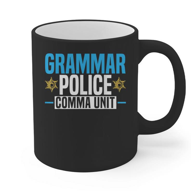 Grammar Police Comma Unit English Teacher Grammar Teacher For Men Women Graphic Print Coffee Mug