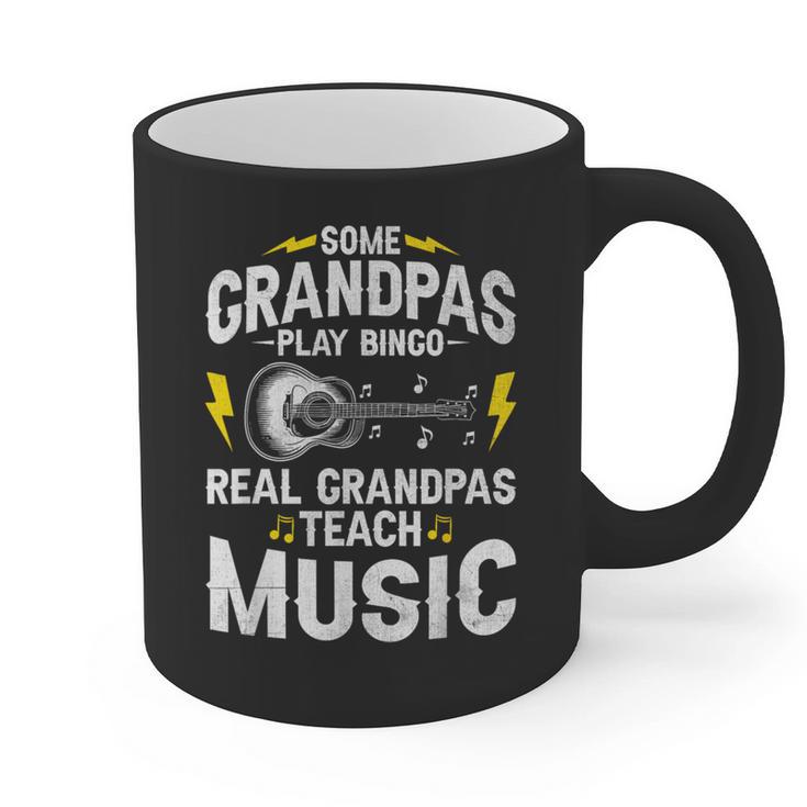Some Grandpas Play Bingo Real Grandpas Teach Music Teacher Graphic Print Coffee Mug