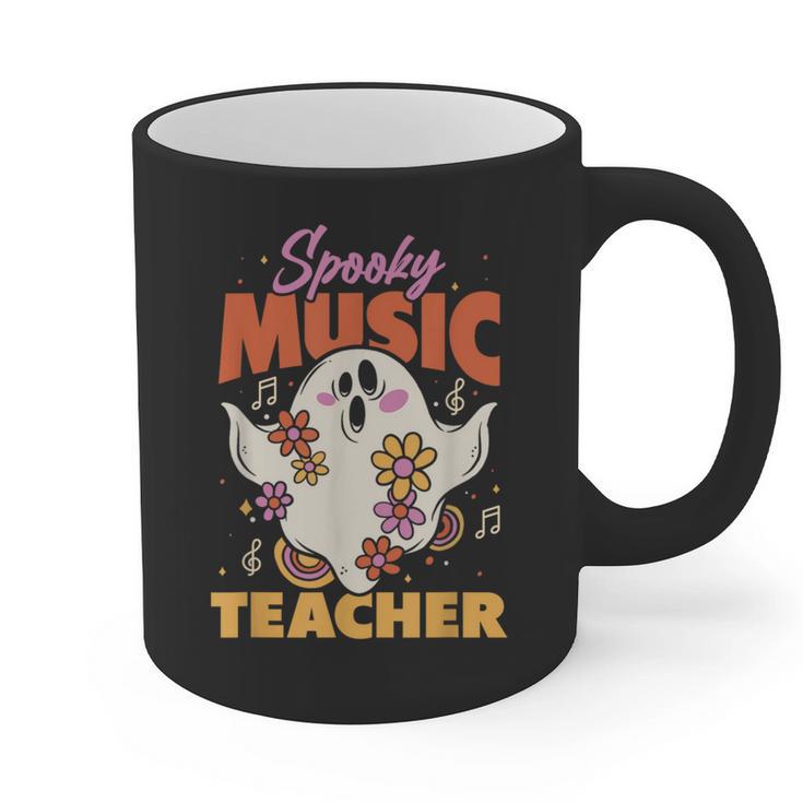 Groovy Faboolous Spooky Music Teacher Halloween Men Women Graphic Print Coffee Mug