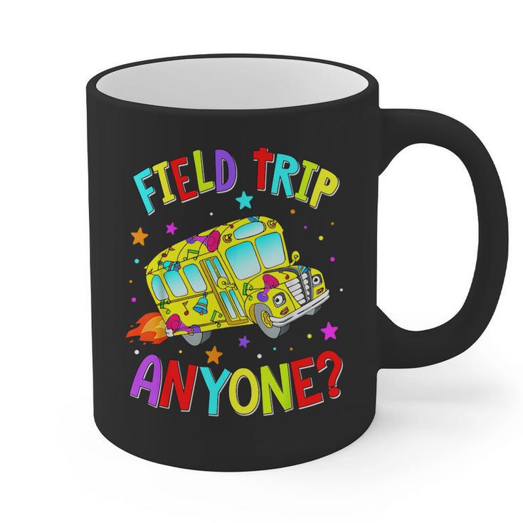 Groovy Field Trip Anyone Happy Field Day For Teachers Kids Graphic Print Coffee Mug