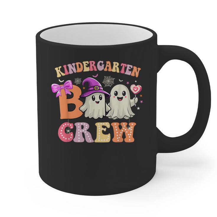 Groovy Kindergarten Boo Crew Kinder Halloween Teacher Kids Graphic Print Coffee Mug