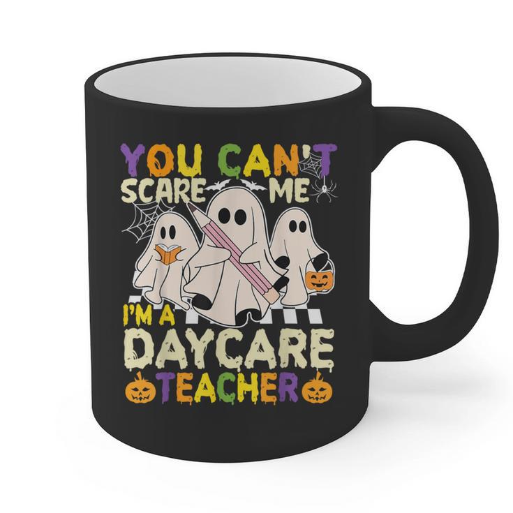 Halloween You Can't Scare Me I'm a Daycare Teacher Ghost Graphic Print Coffee Mug