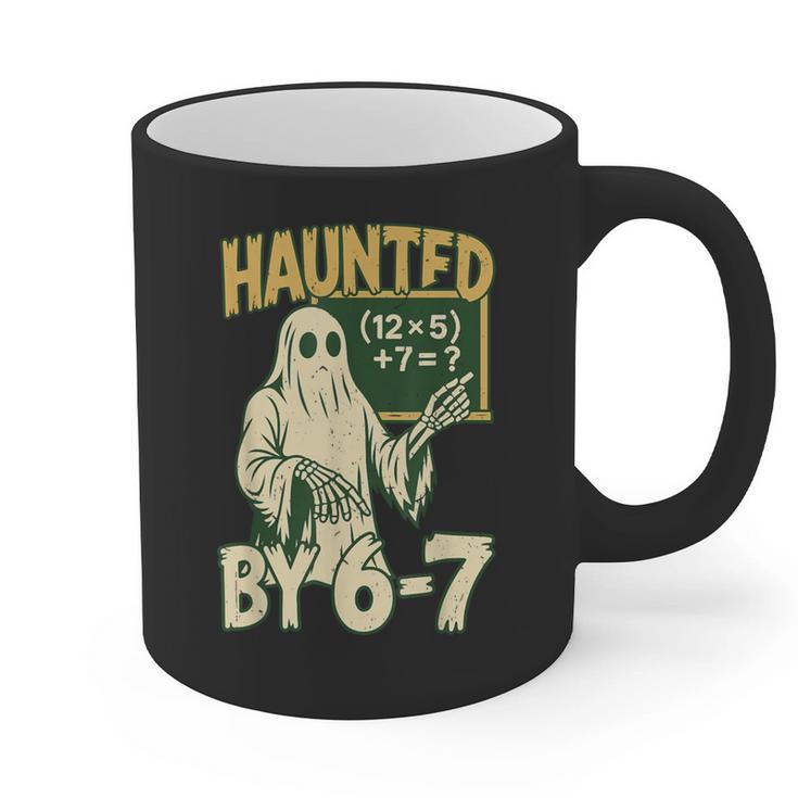Halloween Costume Haunted By 67 Ghost Math Teacher Professor Graphic Print Coffee Mug