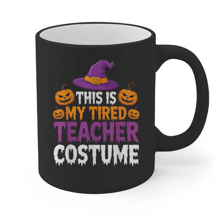 Halloween Costumes For Teachers Tired Teacher Costume Tee Graphic Print Coffee Mug