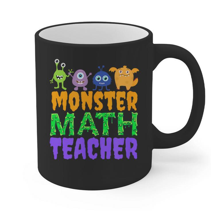 Halloween Monster Math Teacher Men Women Graphic Print Coffee Mug