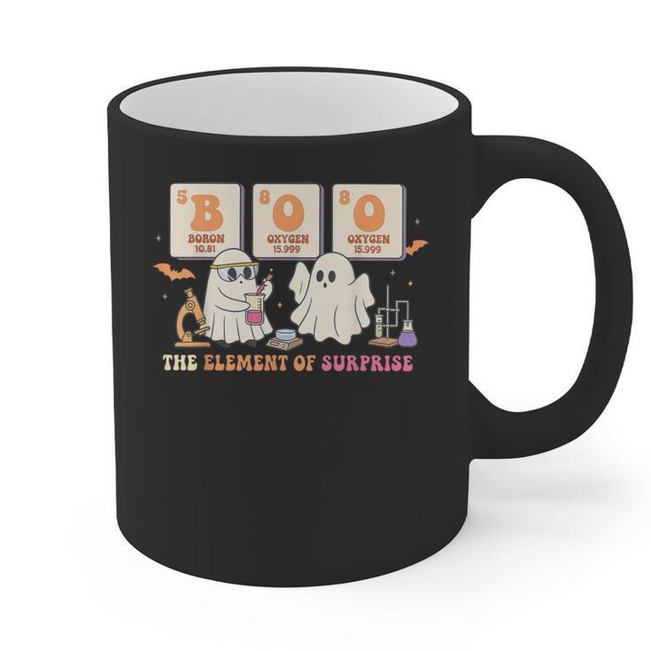Halloween Science Teacher Boo Ghost The Element Of Surprise Graphic Print Coffee Mug