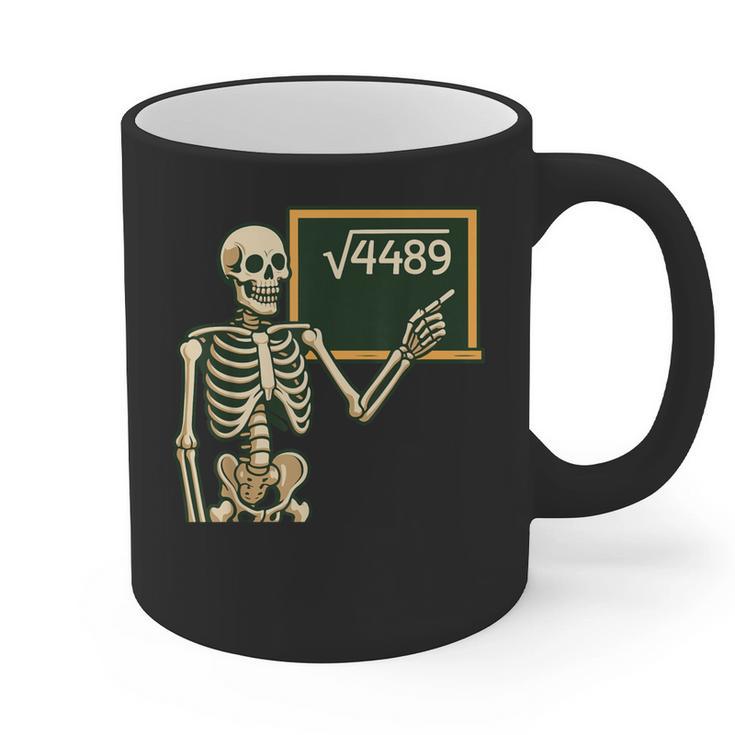 Halloween Skeleton 67 Meme Square Root 4489 Math Teacher Graphic Print Coffee Mug