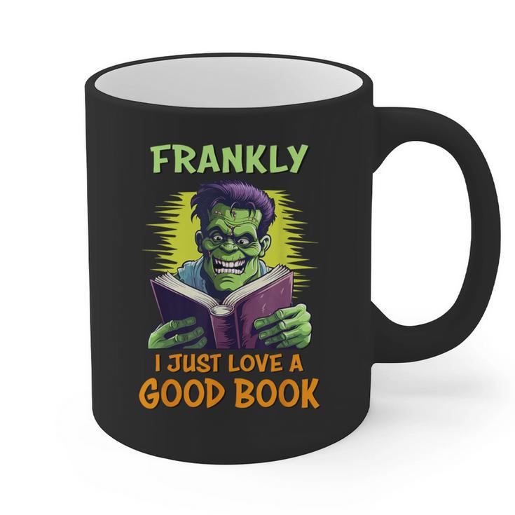 Halloween Teacher Librarian Frankenstein Reading Books Graphic Print Coffee Mug