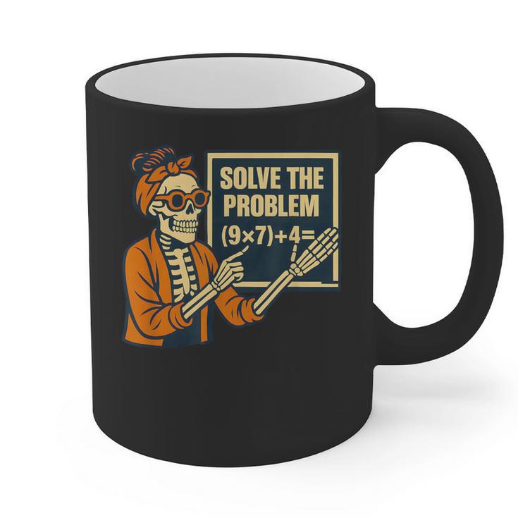 Halloween Teacher Six Seven Meme 6 7 Skeleton Spooky Costume Graphic Print Coffee Mug