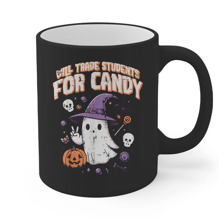 Halloween Teacher Trade Students For Candy Costume Women Graphic Print Coffee Mug