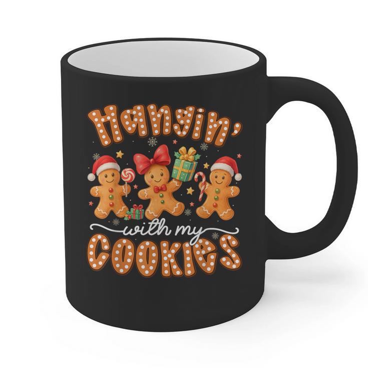 Hangin With My Cookies Gingerbread Men Women Xmas Teacher Graphic Print Coffee Mug
