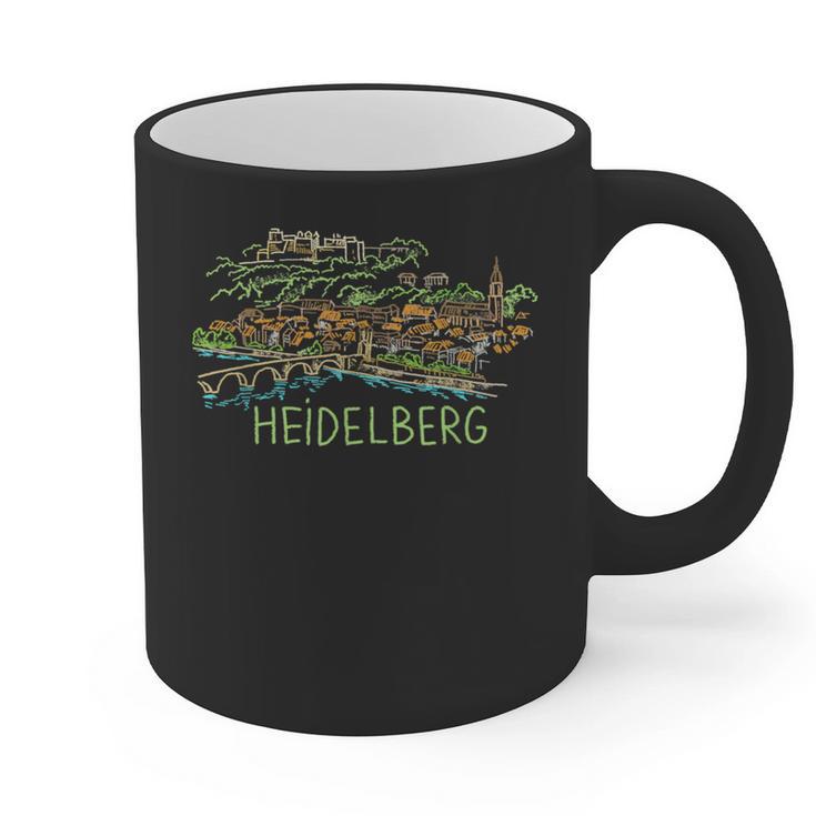 Heidelberg Germany Art Men Women Graphic Print Coffee Mug, trending gift